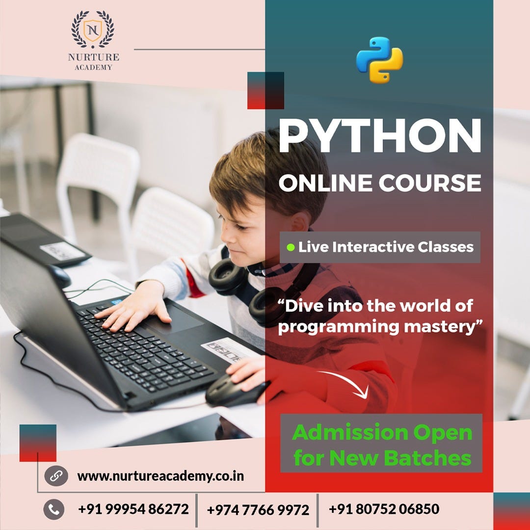 Python coding classes for Kids by Nurture AcademyPython coding classes for Kids by Nurture Academy
