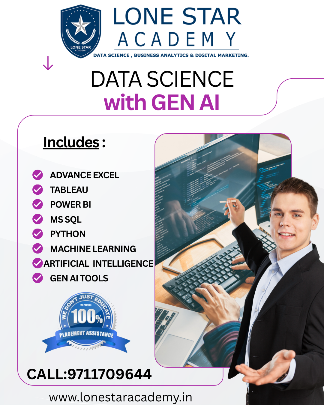 Master Data Science with Generative AI at Lonestar Academy, Janakpuri!