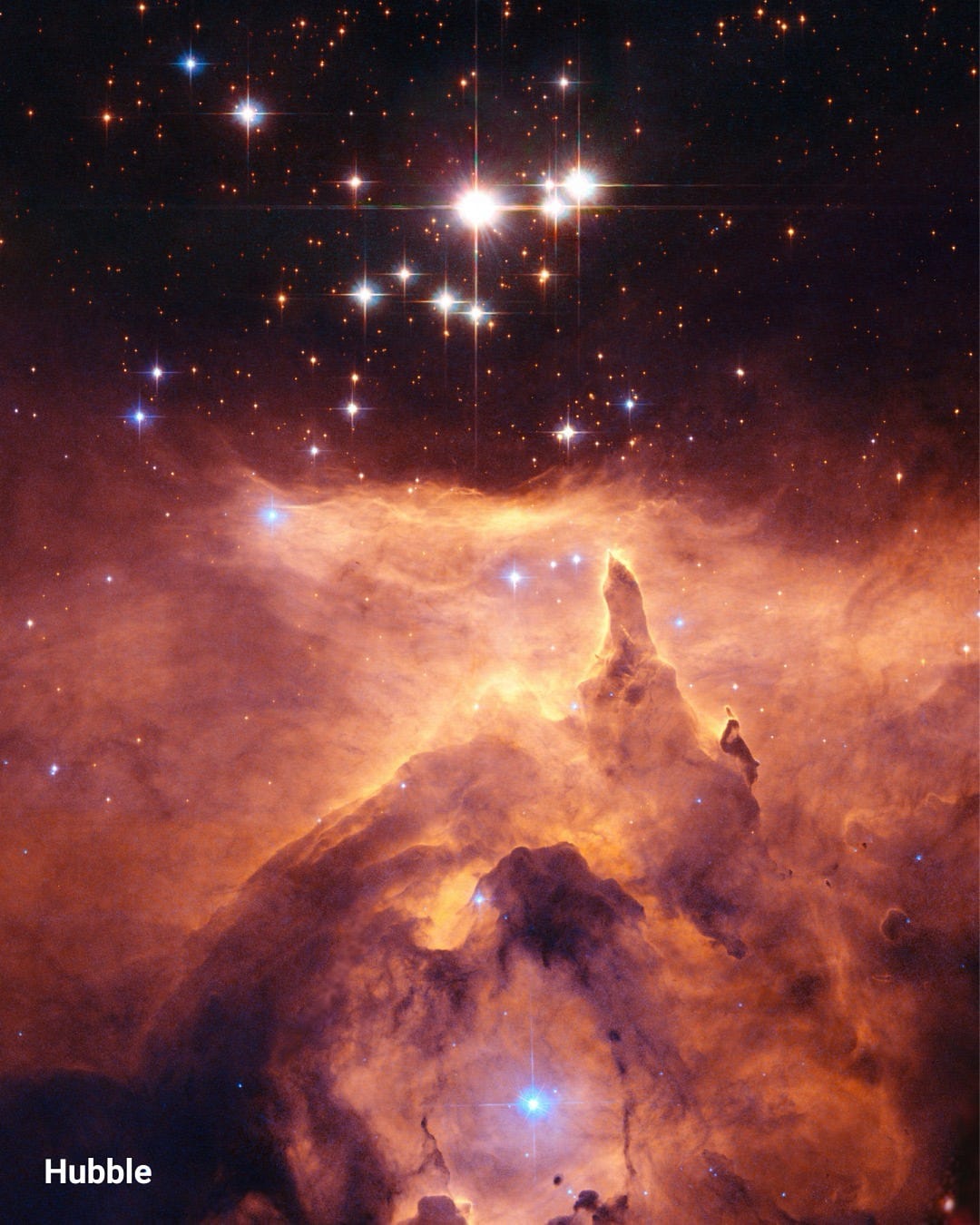 Sparkling starbirth this time by Hubble Sparkling starbirth this time by Hubble