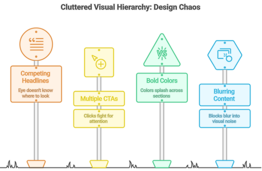 Practice radical prioritization. For every page, identify the one thing you want the user to do or understand. Design everything else in service of that single goal. Remove elements until it hurts — and then remove one more.