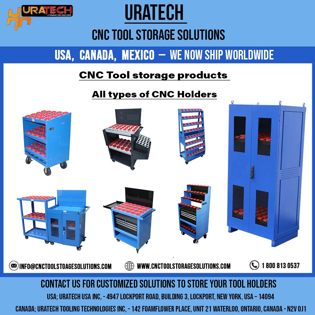 CNC Tool Storage forVDI-60 type CNC Holders from Uratech USA Inc.
