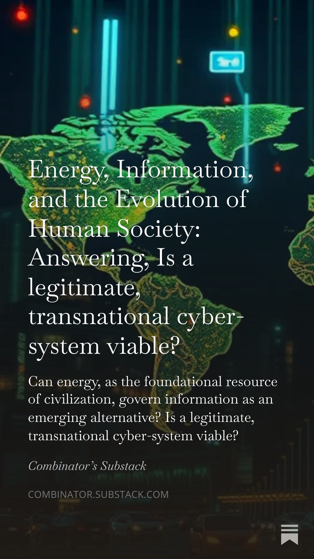 Can energy, as the foundational resource of civilization, govern information as an emerging…