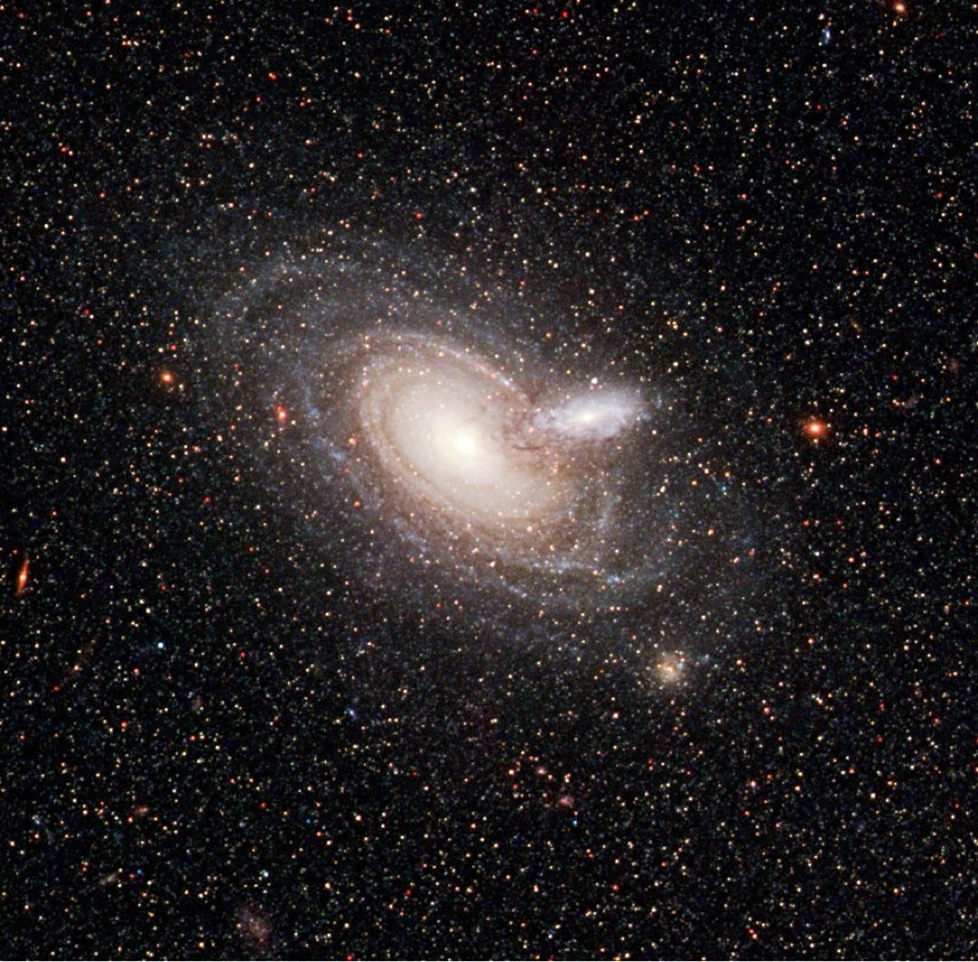 A galactic photobomb.