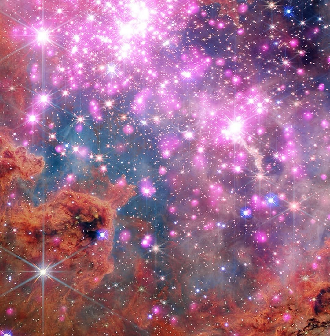 A cosmic garden where new stars are born. ?