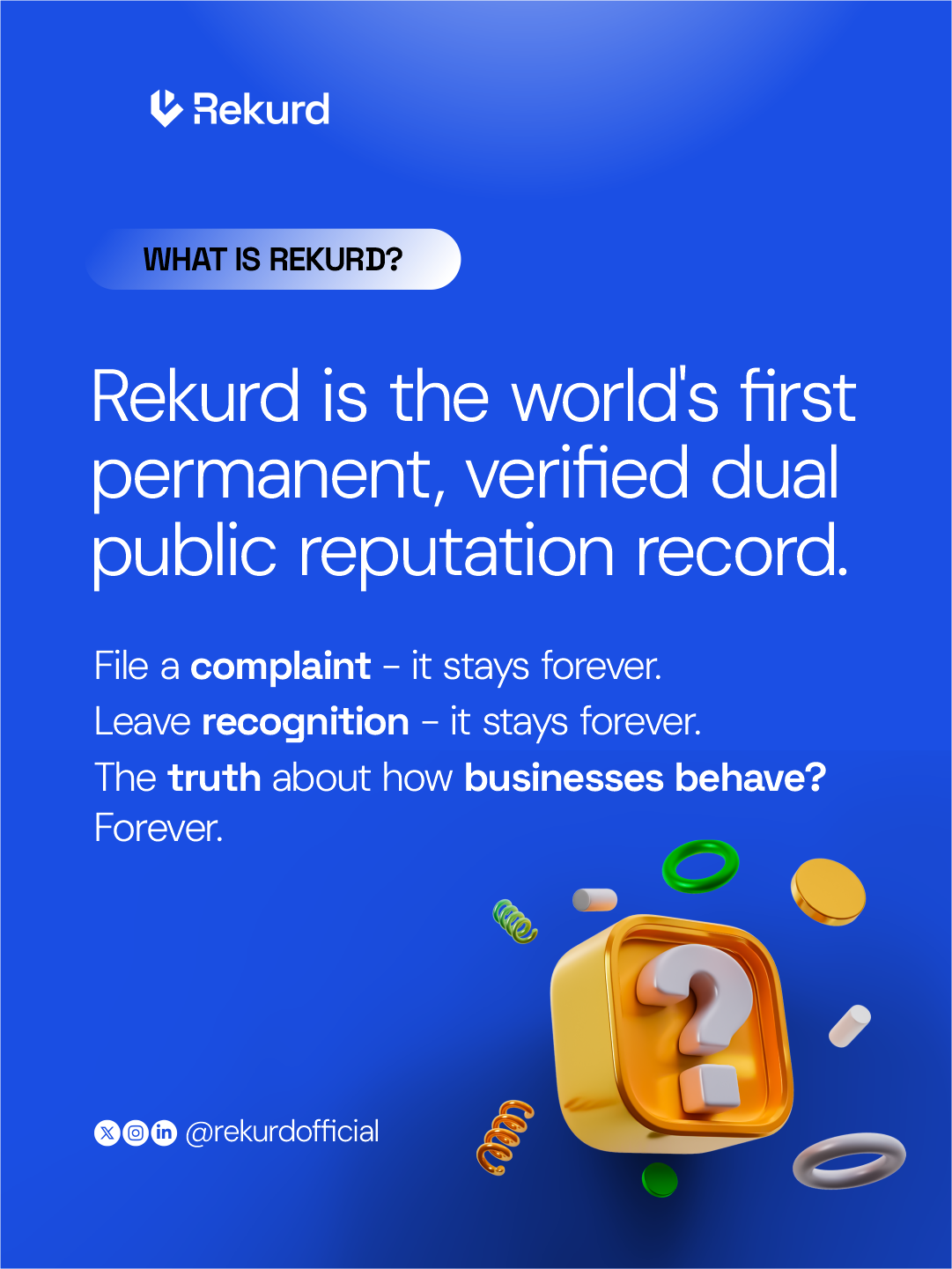 What Is Rekurd? The Permanent, Verified Public Record Explained