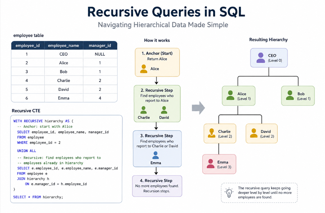 Understanding Recursive Queries in SQL: The Easiest Way to Navigate Hierarchical Data