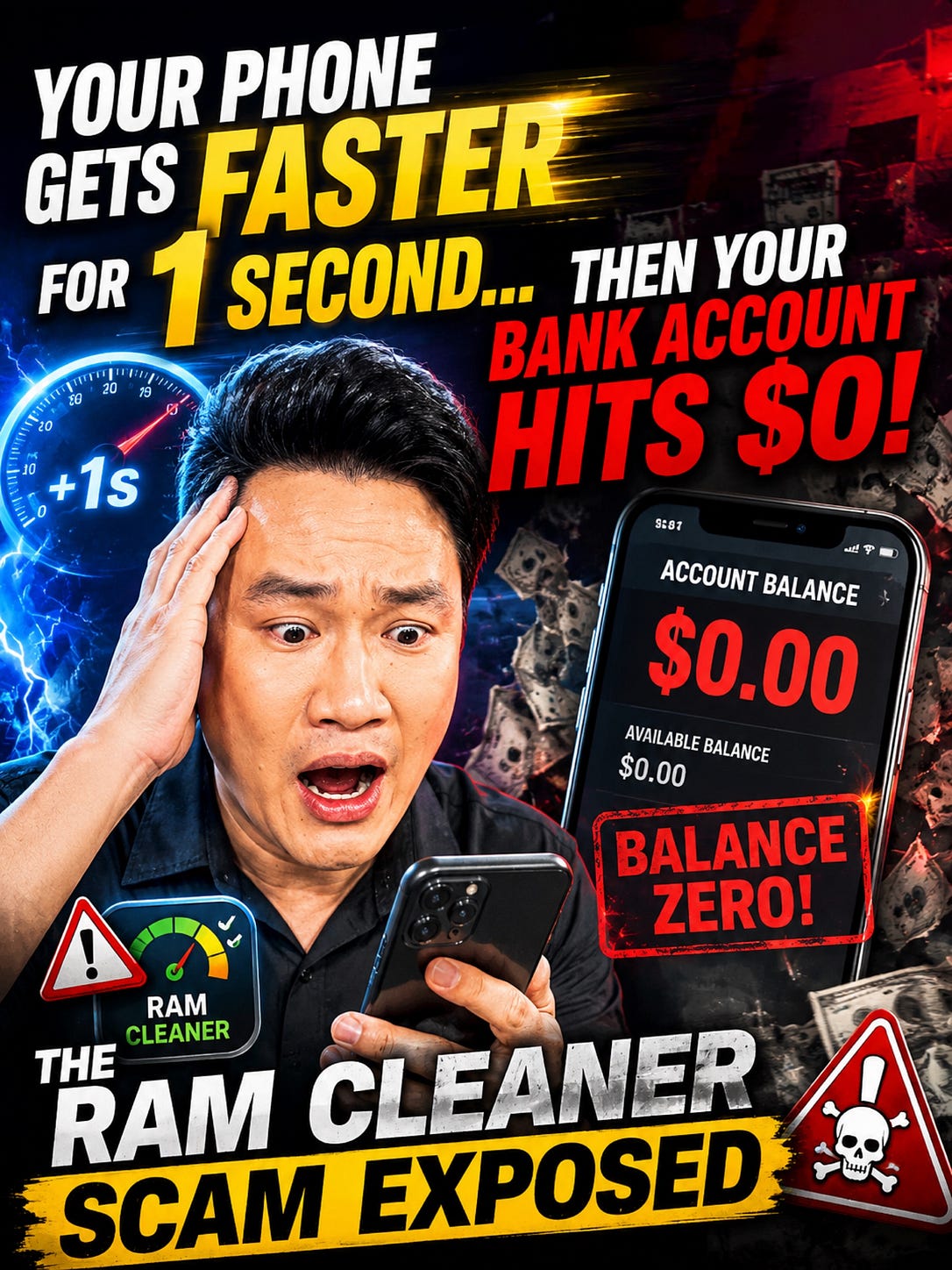 Phone Faster by 1 Sec… Bank Account Emptied! Exposing the RAM Cleaner Scam