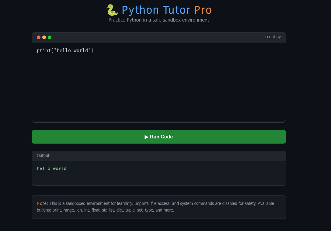 Override.exe 2026 Qualifiers — python-tutor-pro Writeup