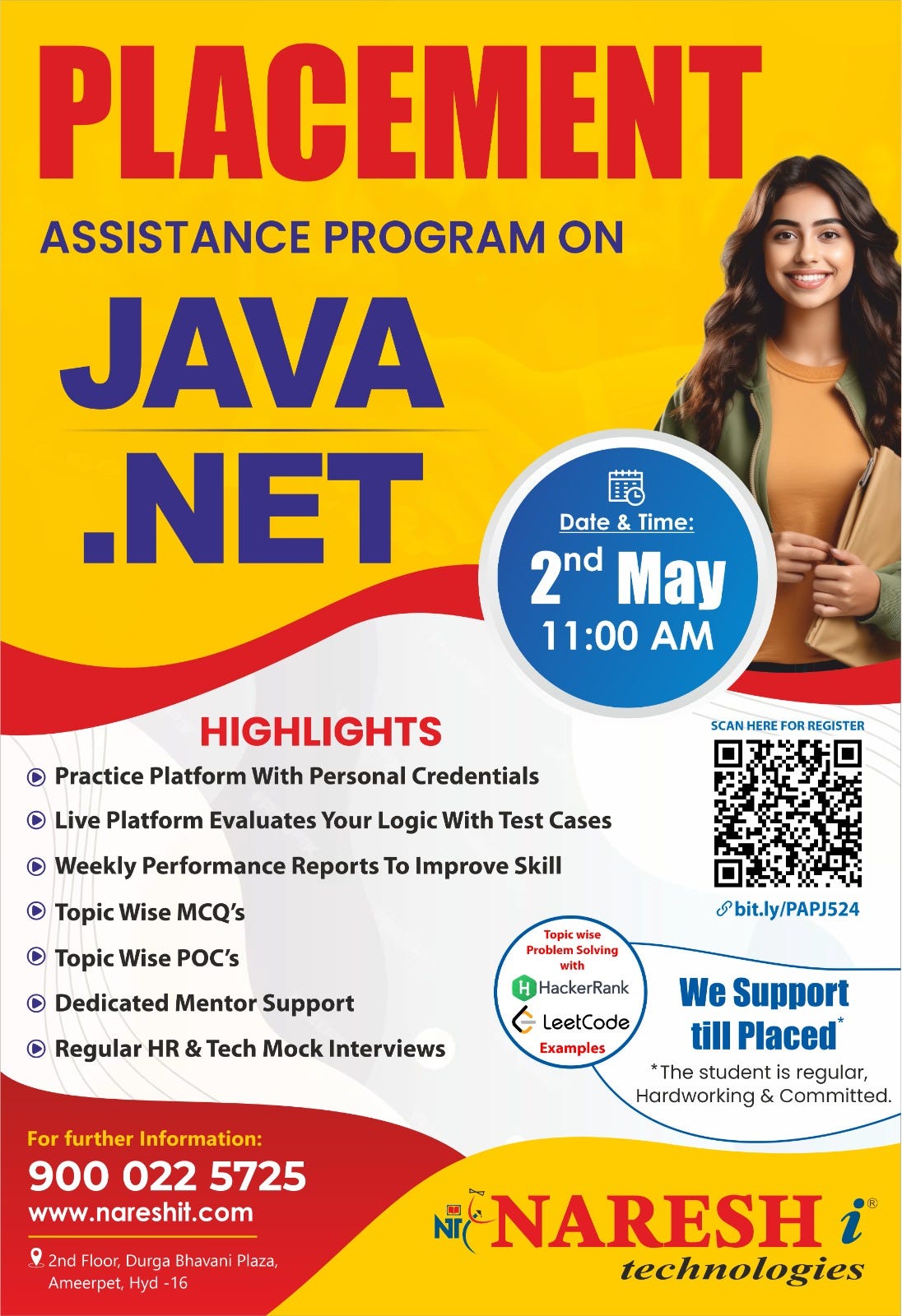 Java & .NET Career Boost Placement Assistance Program | NareshiT