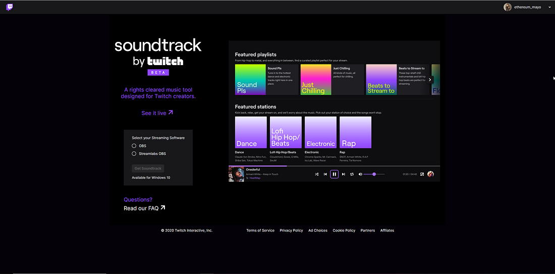 Twitch's Soundtrack app lets streamers play background music without  getting a copyright strike