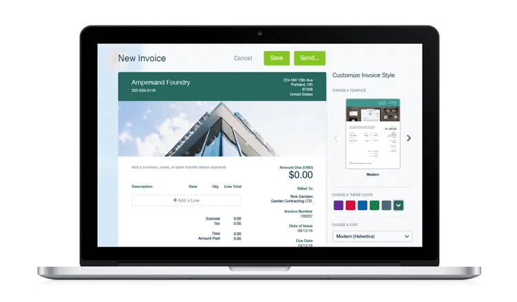 FreshBooks' invoicing | Best UK accounting software for invoicing