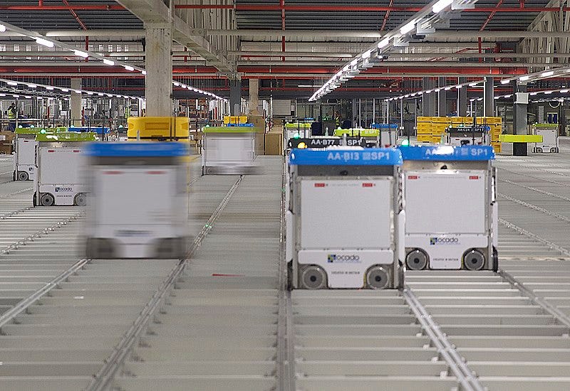 Ocado’s warehouse robots 