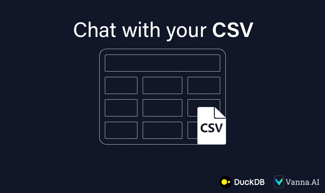 Chat with your CSV using DuckDB and Vanna.ai