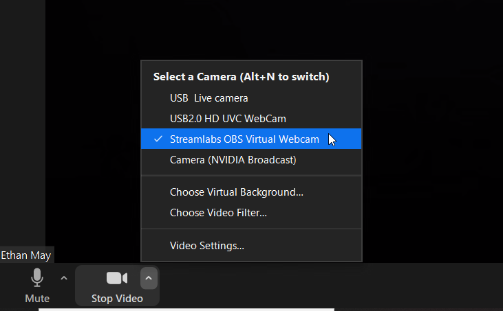 Virtual discount camera streamlabs