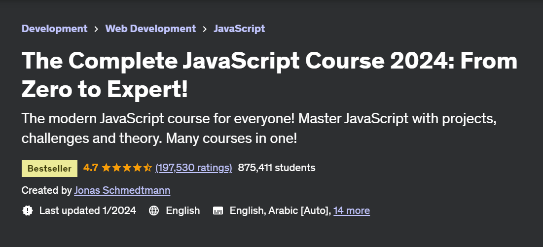 Mastering JavaScript in 2024: A Journey from Novice to Expert with Real-world Projects!