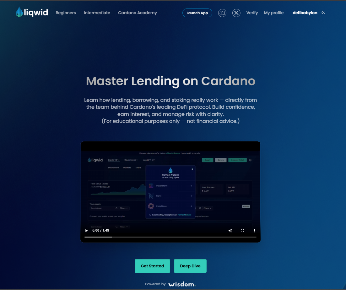 Turning DeFi Education into Product Infrastructure: Liqwid Academy