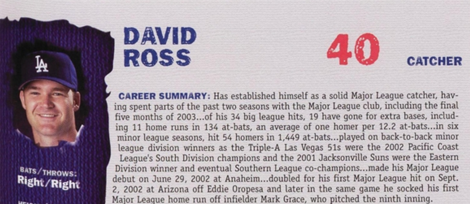 LAD@ARI: David Ross hits first homer off Mark Grace 
