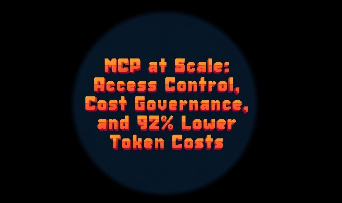 MCP at Scale: Access Control, Cost Governance, and 92% Lower Token Costs