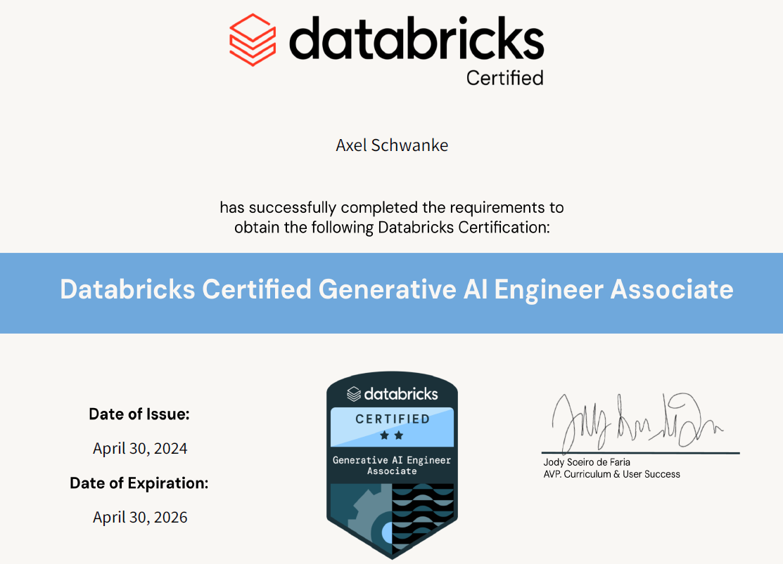 My Journey towards “Databricks Certified Generative AI Engineer Associate”