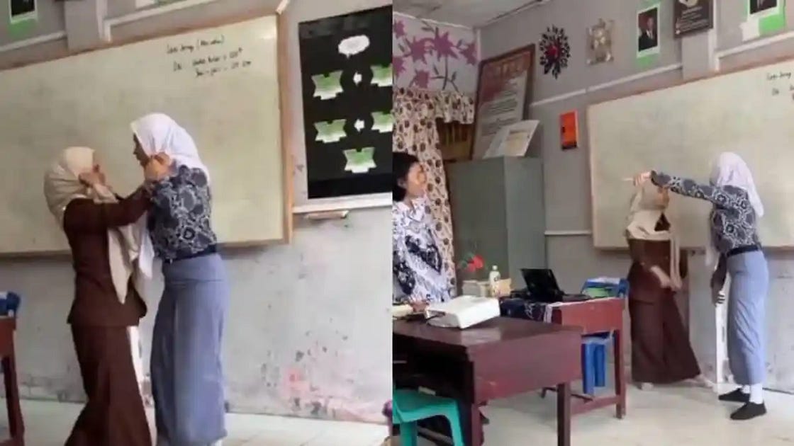 Viral Video Murid dan Guru Berkelahi di Dalam Kelas, Terungkap Alasan Kenapa Tak Ada yang Melerai