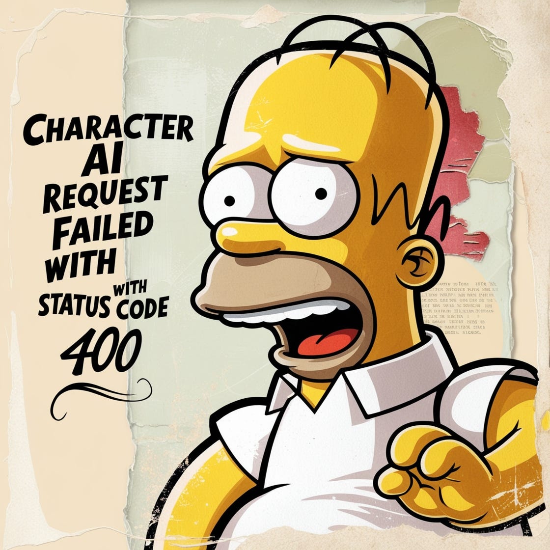 Character AI Request Failed with Status Code 400