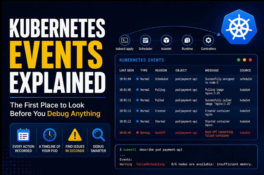 Kubernetes Events Explained: The First Place to Look Before You Debug Anything.