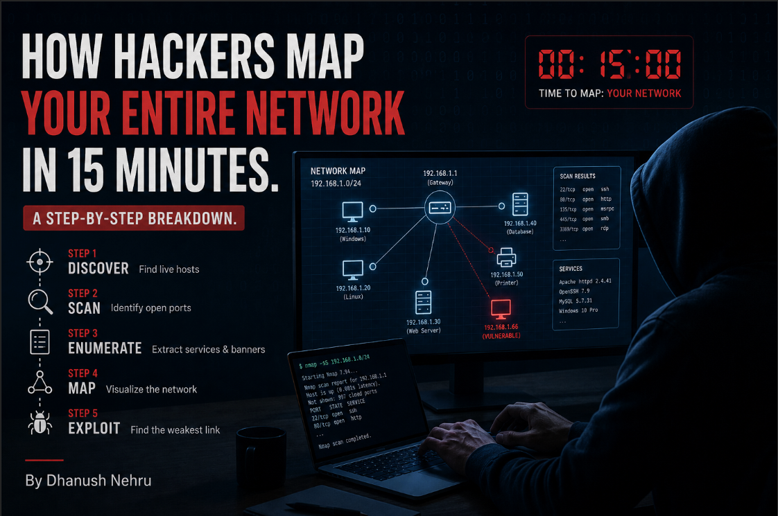 How Hackers Map Your Entire Network in 15 Minutes. A Step-by-Step Breakdown.