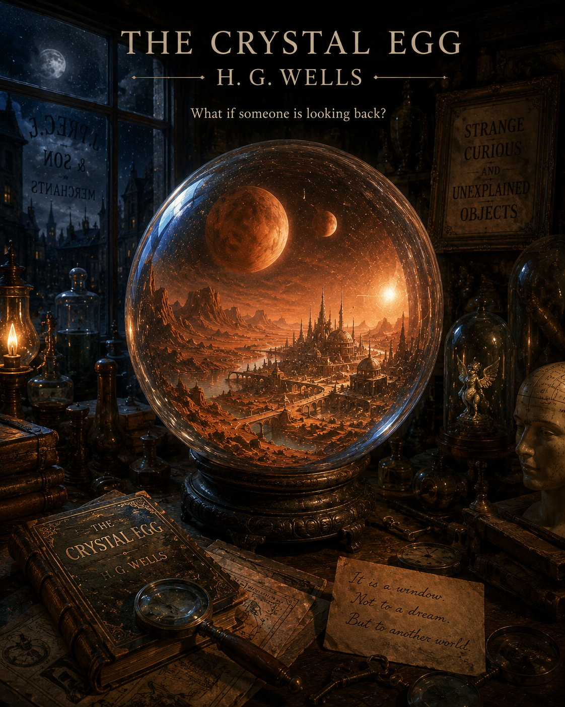 Science Fiction Monthly — August: The Crystal Egg by H. G. Wells