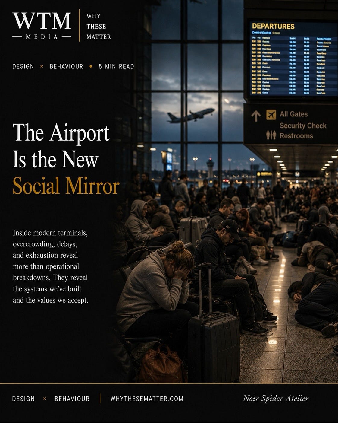 The airport is not merely where the journey begins. It is where the sy