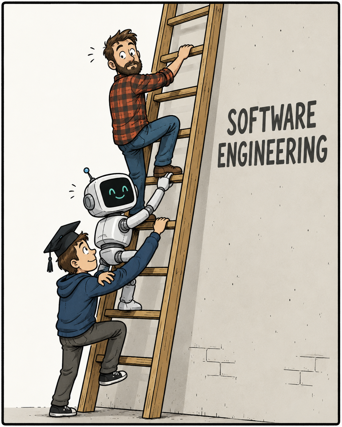The Ladder Has Been Climbed Before: What the Data Says About AI and Software Engineering