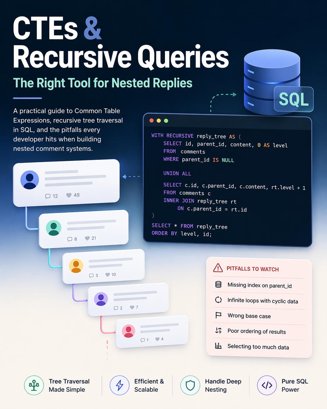 CTEs and Recursive Queries The Right Tool for Nested Replies