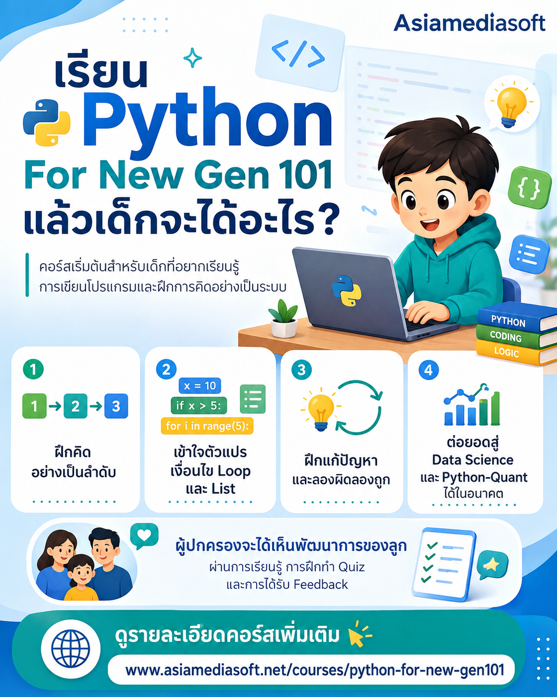 เรียน Python For New Gen 101 แล้วเด็กจะได้อะไร?