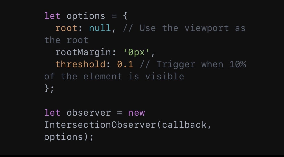 Intersection Observers in JavaScript