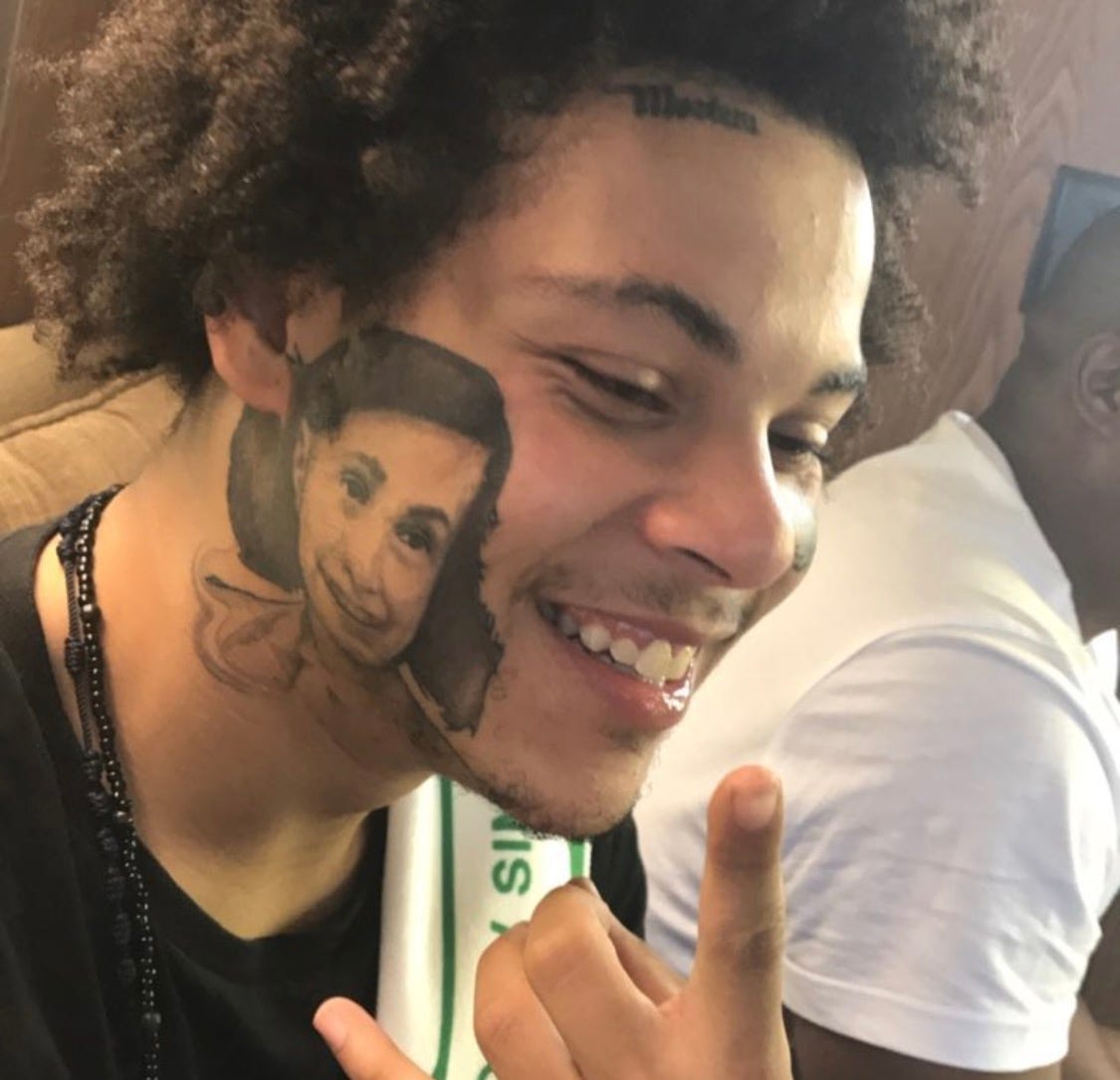 young rappers face tattoos