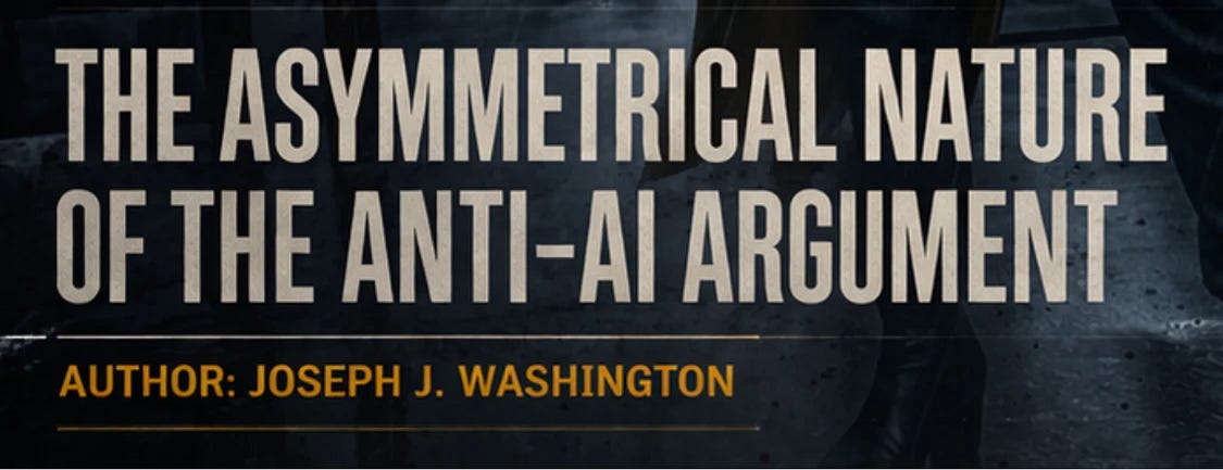 The Asymmetrical Nature of the Anti-AI Argument