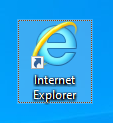 The final Internet Explorer shortcut with the IE icon set.