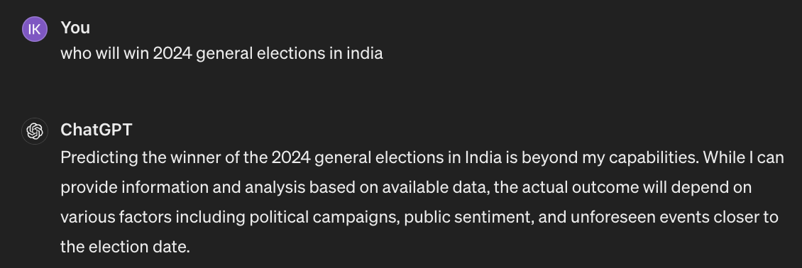 I asked GenAI to predict the Winner of 2024 Elections in India and it’s not what you think!