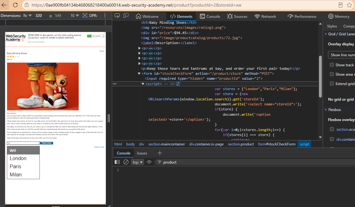 PortSwigger Lab Write-Up: DOM XSS in document.write