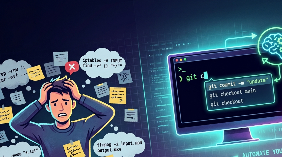 Stop Memorizing Terminal Commands. Make Your Shell Remember Them Instead.