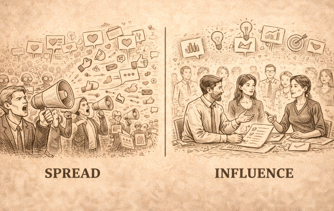 The internet is getting worse at telling spread from influence