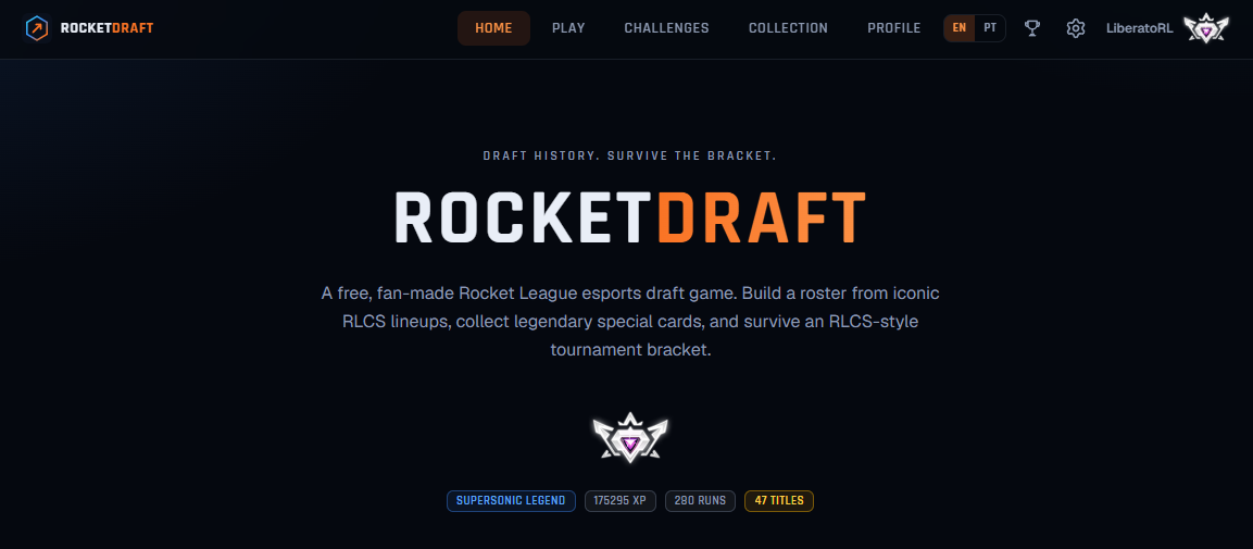 Rocket Draft — Como usei IA para criar um jogo completo sem ser desenvolvedor