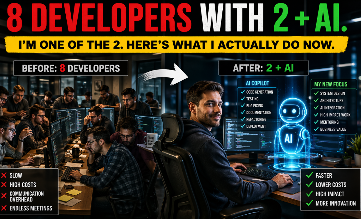 My Company Replaced 8 Developers With 2 + AI. I’m One of the 2. Here’s What I Actually Do Now.
