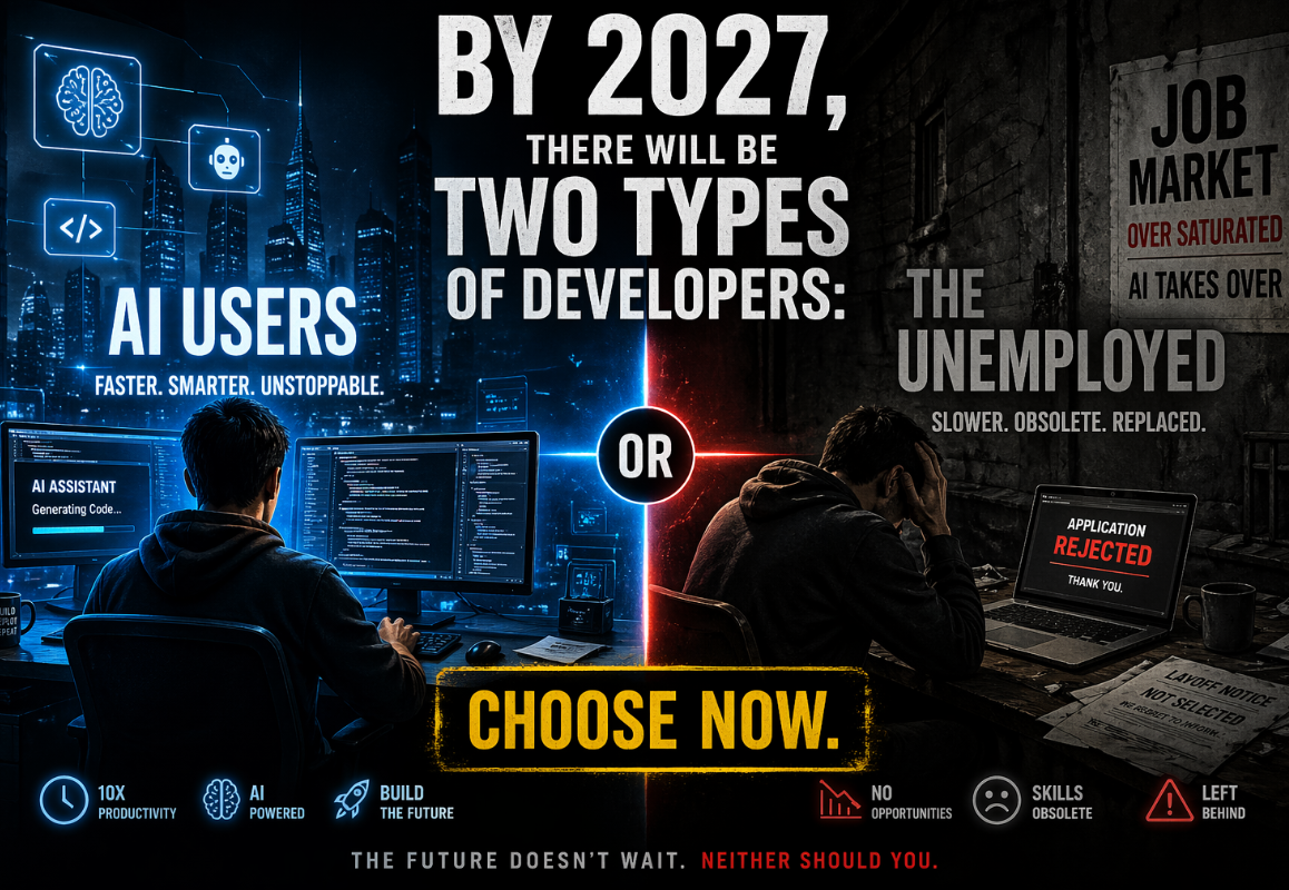 By 2027, There Will Be Two Types of Developers: AI Users and The Unemployed. Choose Now.