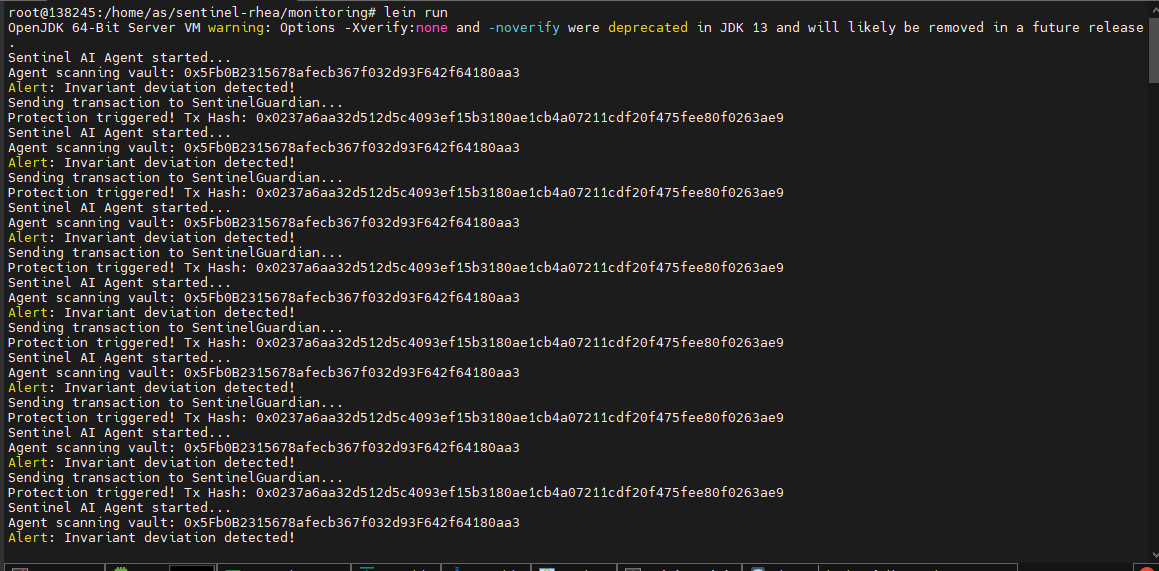 Protecting DeFi: Building an AI Sentinel for Rhea Finance Invariant Monitoring
