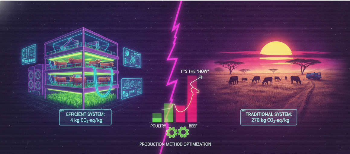 It’s Not the Cow, It’s the How: What 60 Years of Food Data Say About the Climate Cost of Dinner