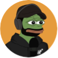 Cartoon picture of a frog wearing headphones and talking into a mic