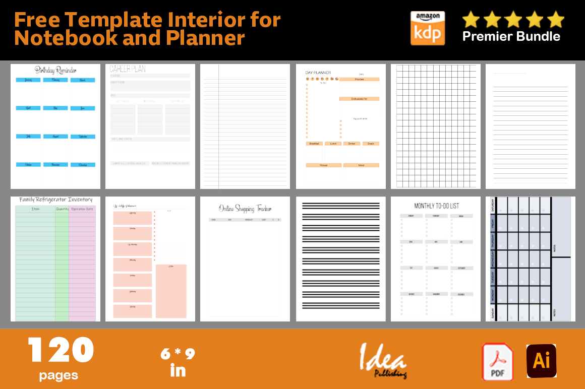 Free Template Interior for Notebook Free Download