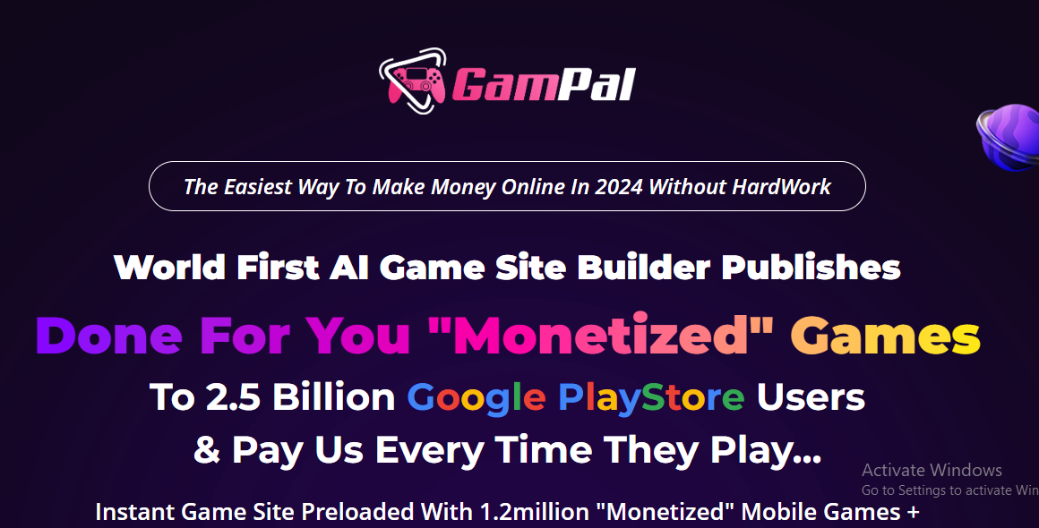 GamPAL Review — World First AI Game Site Builder