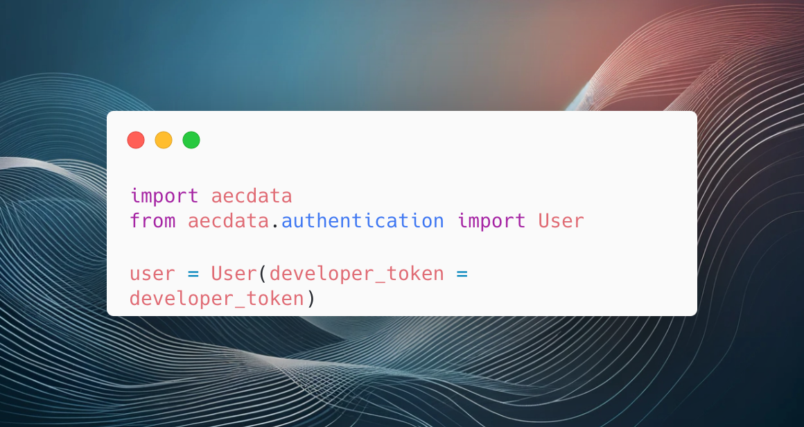 AECData Python Library Step 1 — Authenticate and Initialize